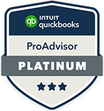 Intuit QuickBooks Platinum Tier Badge.